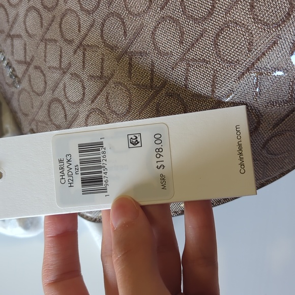 Calvin Klein Charlie Signature Zip-Top Satchel - Picture 4 of 7